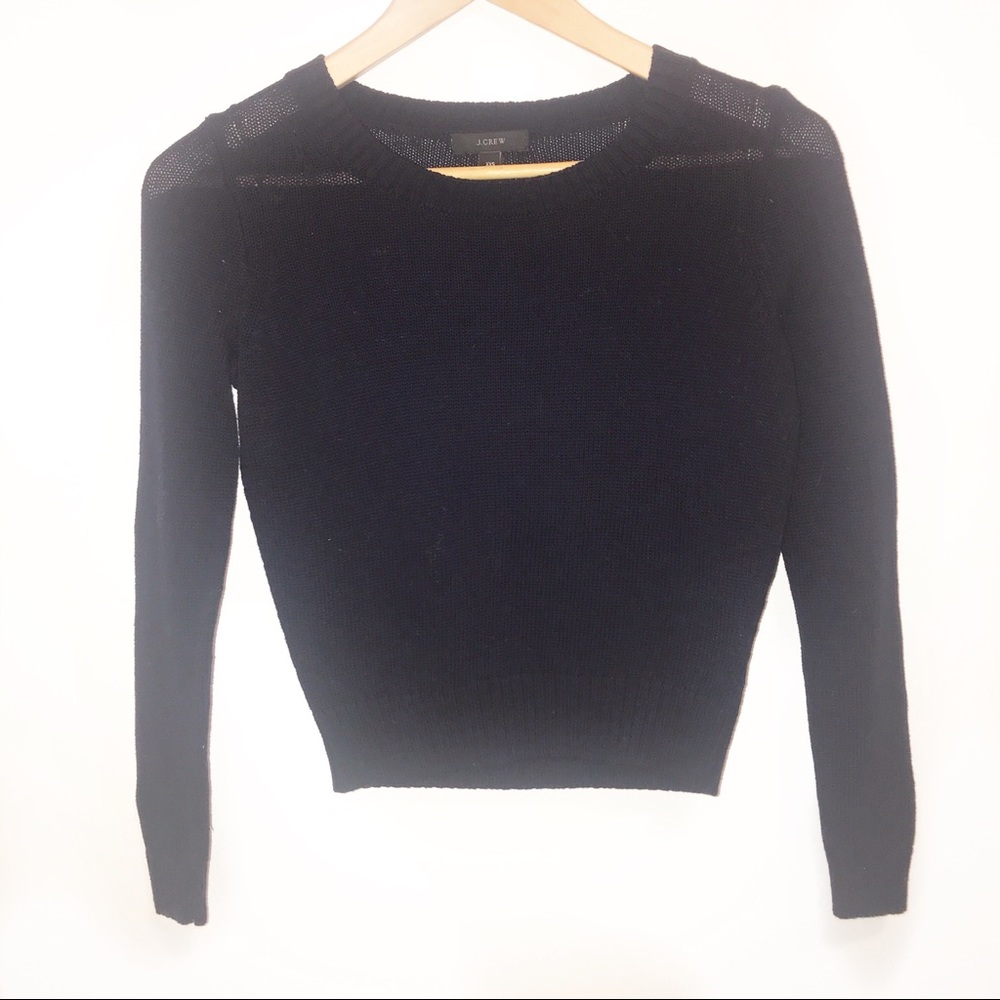 J.Crew Cotton Navy cropped sweater-XXS EUC                Fall 2022 Trend Alert